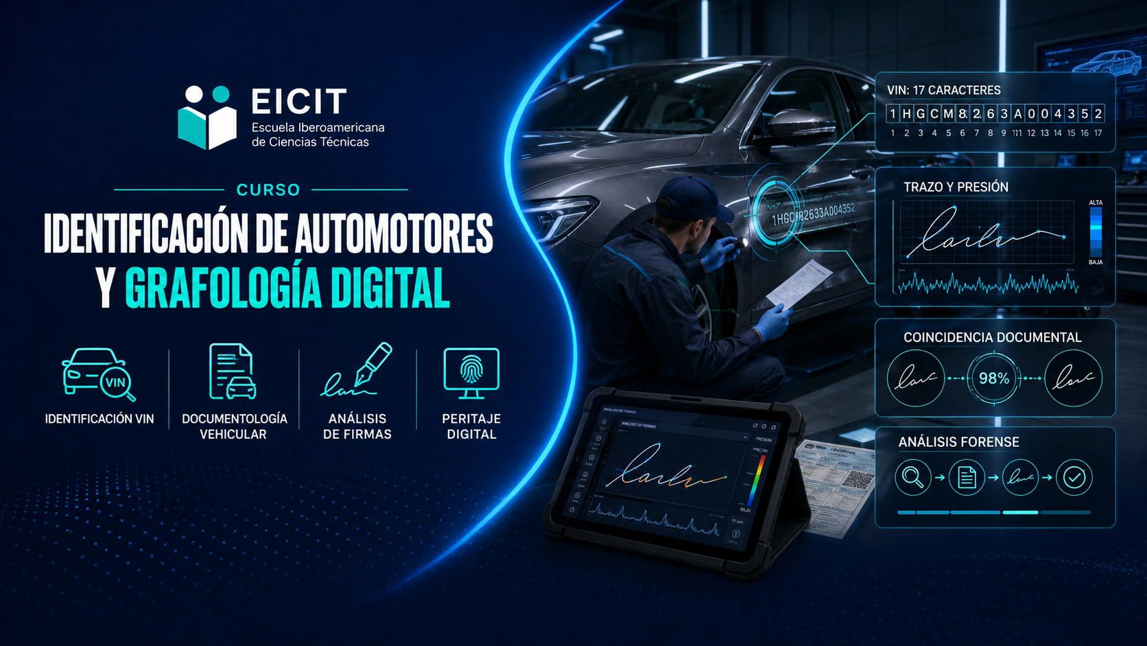 Identificación de automotores y grafología digital